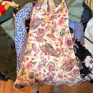 Floral Paisley Halter Dress